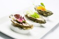 Fresh Dutch oysters 3 ways, oriental, mediterranean and caribbean style